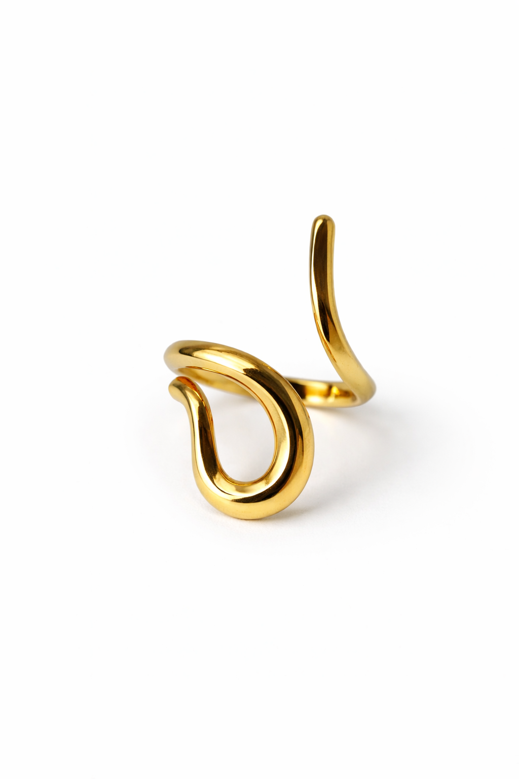 Gold modern design earring on a white background by Zenva